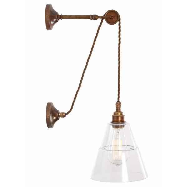 Mullan Lighting Rigale Coolie Industrial Pulley Wall Light