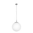 Eglo RONDO Single Pendant Satin Nickel with Opal Glass in Large