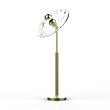Villa Lumi Marconi Table Lamp Brushed Brass & Lacquer in Glass