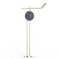 Marconi Floor Lamp Brushed Brass & Lacquer