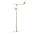 Villa Lumi Marconi Floor Lamp Brushed Brass & Lacquer in Glass