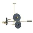 Villa Lumi Marconi 6-Light Pendant Brushed Brass & Lacquer in Steel