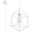 Sollux Gaspare 1-Light Pendant with Wire Frame in White