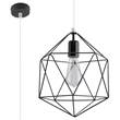 Sollux Gaspare 1-Light Pendant with Wire Frame in Black