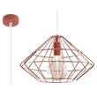 Sollux Umberto 1-Light Pendant with Wire Frame in Copper