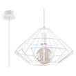 Sollux Umberto 1-Light Pendant with Wire Frame in White