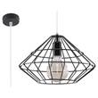 Sollux Umberto 1-Light Pendant with Wire Frame in Black