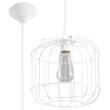 Sollux Celta 1-Light Pendant with Wire Frame in White