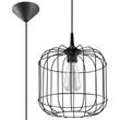 Sollux Celta 1-Light Pendant with Wire Frame in Black