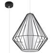 Sollux Demi 1-Light Pendant with Wire Frame in Black/White