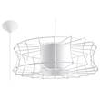 Sollux Salerno 1-Light Pendant with Wire Frame in White