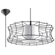 Sollux Salerno 1-Light Pendant with Wire Frame in Black/White