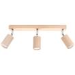 Sollux Berge Natural Wood Ceiling Fitting with 3 Spotlights