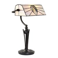 Astoria Bankers Table Lamp Dark Lamp Tiffany Glass