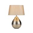 Dar Gustav Polished Table Lamp with Textured Silver Finish in Small