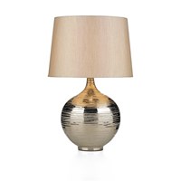 Gustav Polished Table Lamp Textured Silver Finish