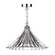Dar Ardeche 1-Light Large Pendant Clear Glass/Polished Chrome Finish in Clear Glass