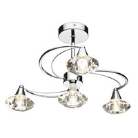 Luther 4-Light Crystal Flush Mount