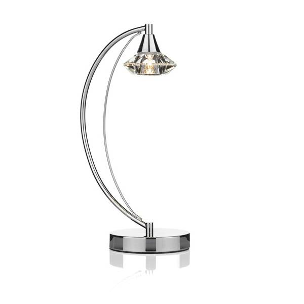 Dar Luther 1-Light Table Lamp with Crystal Glass