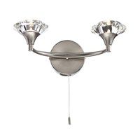 Luther Double Wall Bracket Crystal Glass